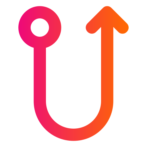 u-bocht Generic gradient outline icoon
