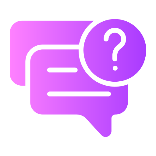 Question and answer Generic gradient fill icon