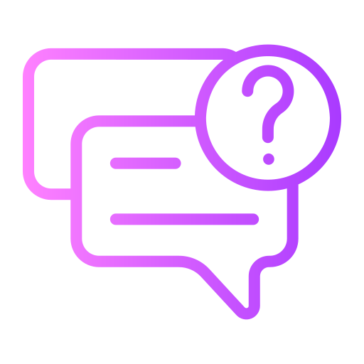 Question and answer Generic gradient outline icon