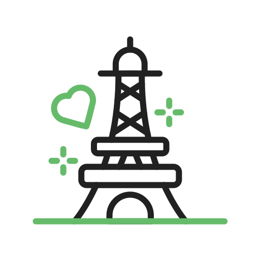 Eiffel tower Generic color outline icon