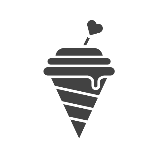 rożki do lodów Generic black fill ikona