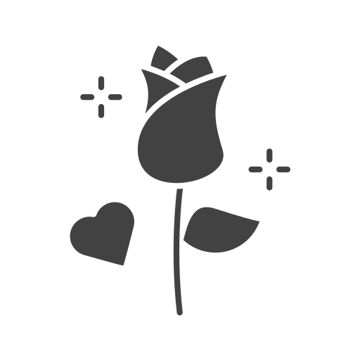 Роза Generic black fill иконка