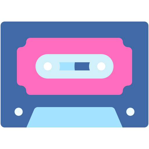 Radio cassette Generic color fill icon