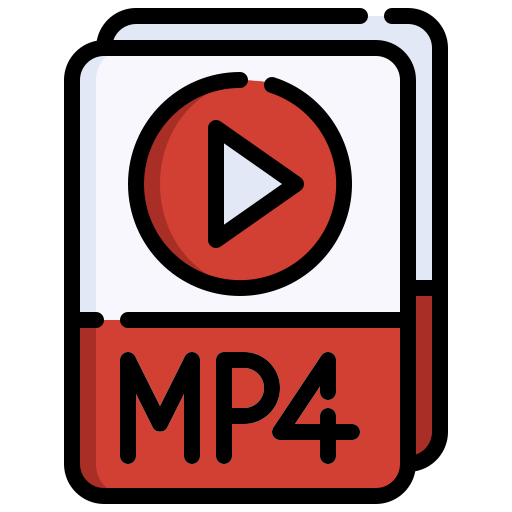 mp4 Generic Outline Color icoon