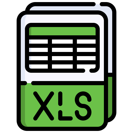 xls 파일 Generic Outline Color icon