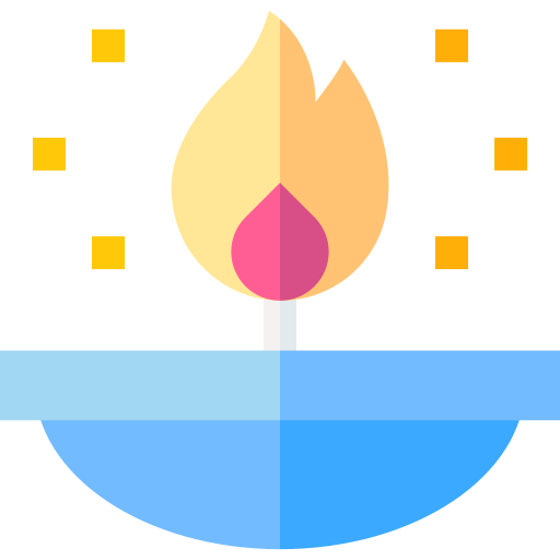 Oil Lamp Basic Straight Flat icon