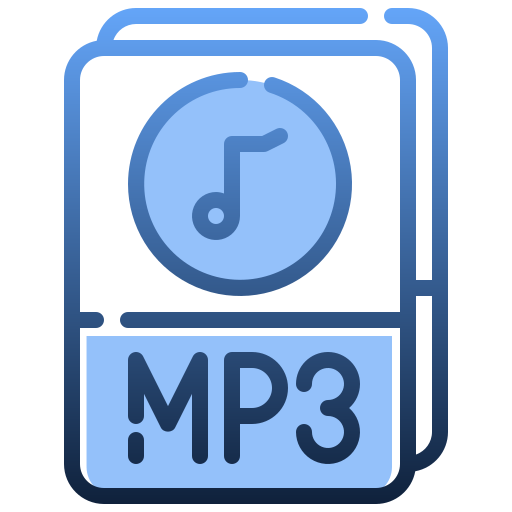 archivo mp3 Generic Gradient icono