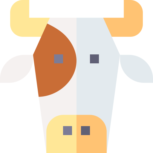 vaca Basic Straight Flat Ícone