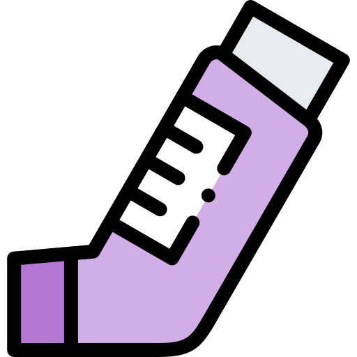 inhalator Detailed Rounded Lineal color icoon