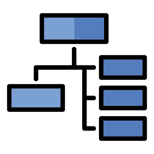 diagrama de flujo Generic color lineal-color icono