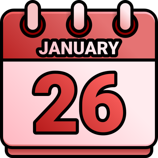 January 26 Generic gradient lineal-color icon