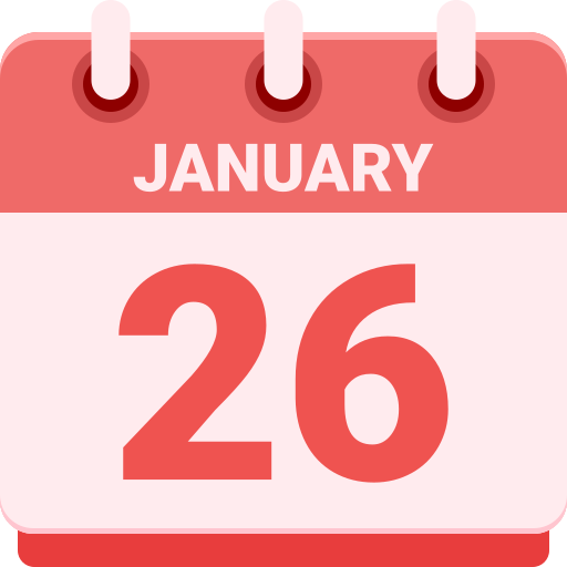 January 26 Generic color fill icon