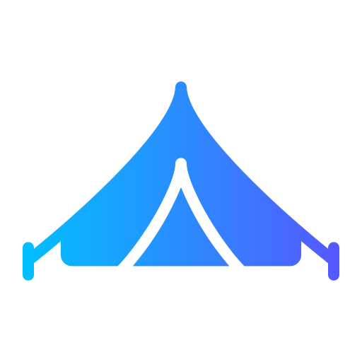 Camping Tent Generic gradient fill icon