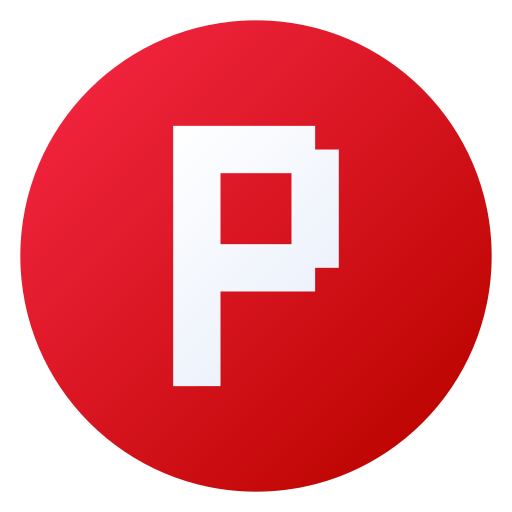 buchstabe p. Generic gradient fill icon