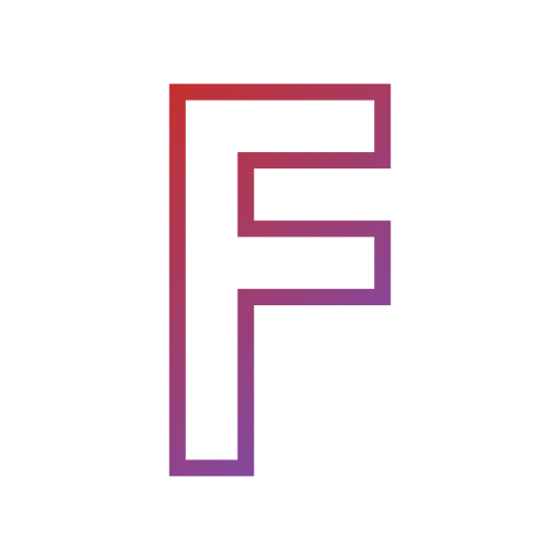 litera f Generic gradient outline ikona