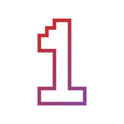 Number 1 Generic gradient outline icon