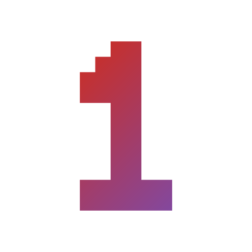 Number 1 Generic gradient fill icon