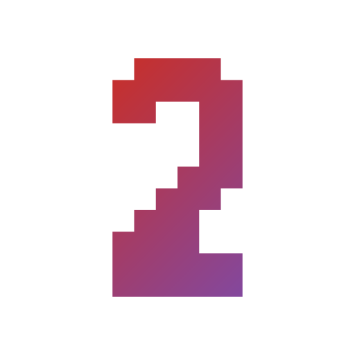 numer 2 Generic gradient fill ikona