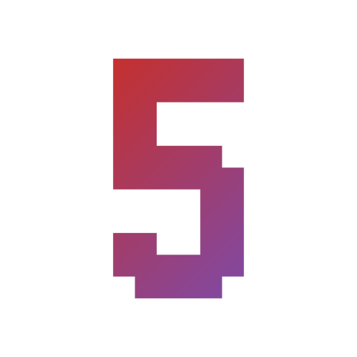 numer 5 Generic gradient fill ikona