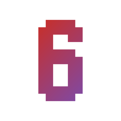 Число 6 Generic gradient fill иконка