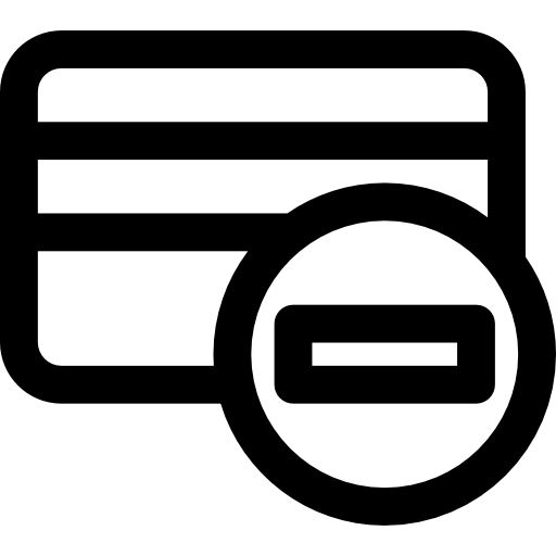 blocca carta di credito Curved Lineal icona