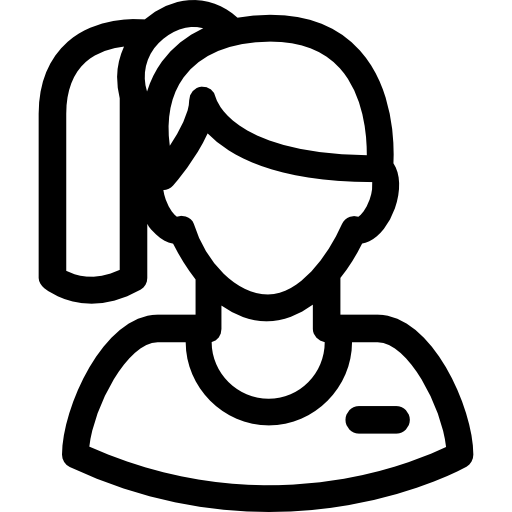 niña Curved Lineal icono