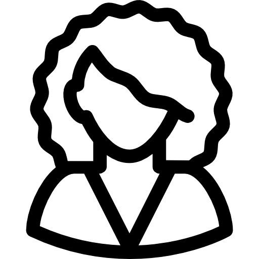 kobieta Curved Lineal ikona