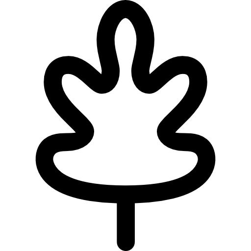 дубовый лист Basic Rounded Lineal иконка