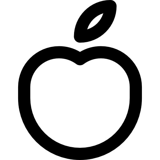 maçã Basic Rounded Lineal Ícone