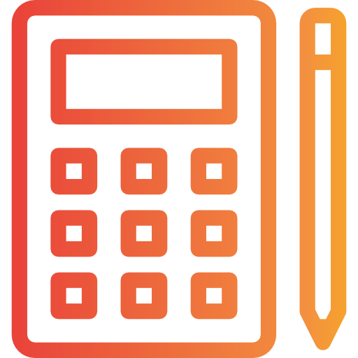 rekenmachine itim2101 Gradient icoon