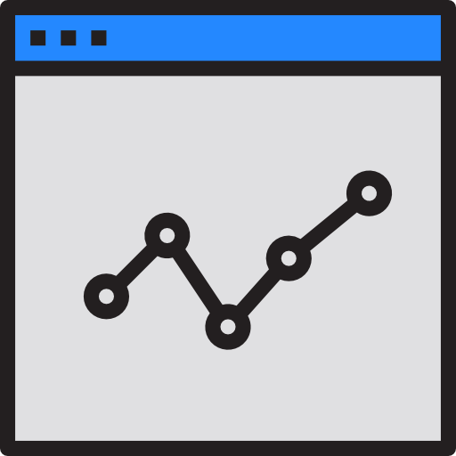 gráfico de linea srip Lineal Color icono