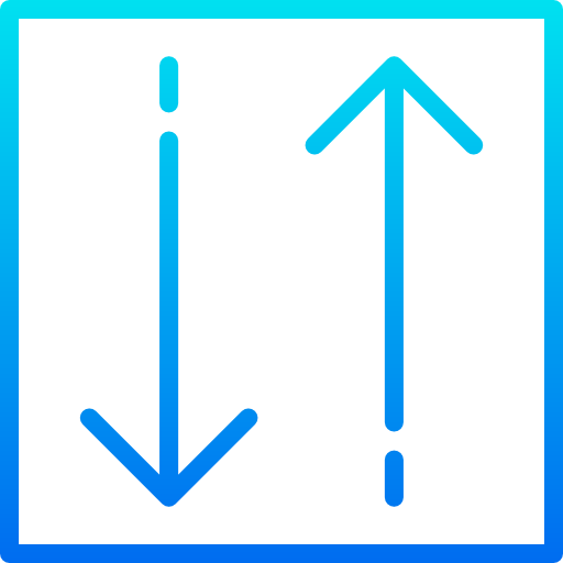 Up arrow srip Gradient icon