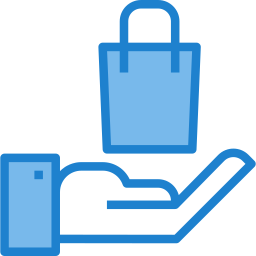 Shopping bag itim2101 Blue icon