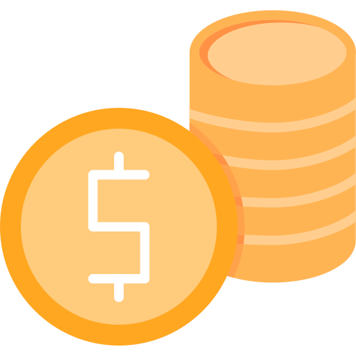 Coin stack Generic color fill icon