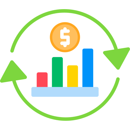 Return on investment Generic color fill icon