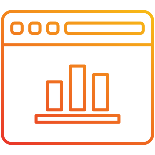 gráfico de barras Generic gradient outline Ícone