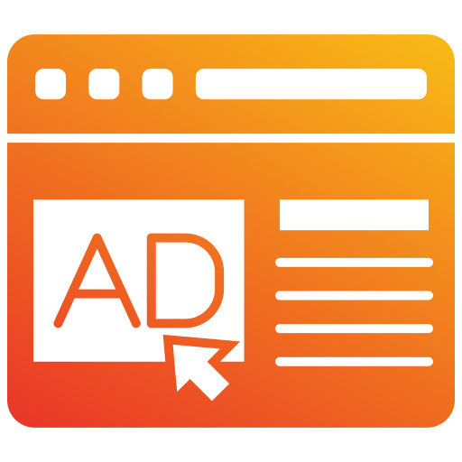 Online advertising Generic gradient fill icon