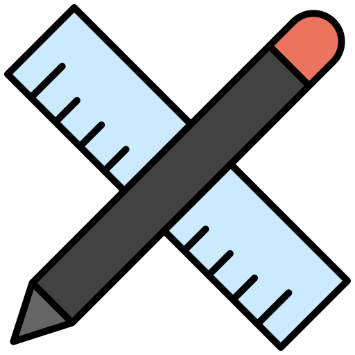 연필과 통치자 Generic color lineal-color icon