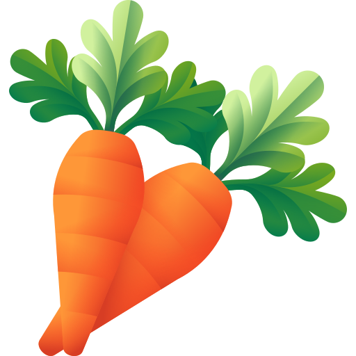 zanahoria 3D Color icono