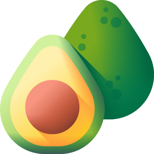 Avocado 3D Color icon