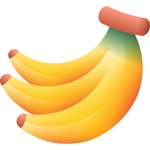 Банан 3D Color иконка