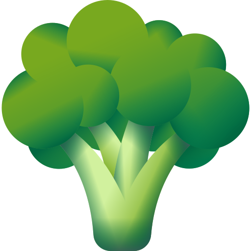 brócoli 3D Color icono