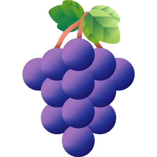 uvas 3D Color icono