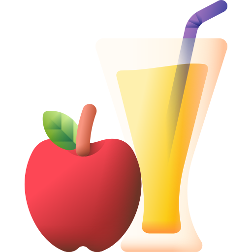 sok jabłkowy 3D Color ikona