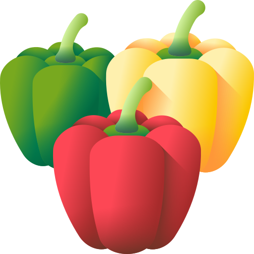 Bell Pepper 3D Color icon