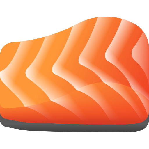 salmón 3D Color icono