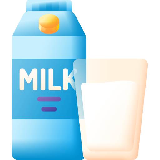 Milk 3D Color icon