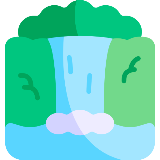 폭포 Kawaii Flat icon
