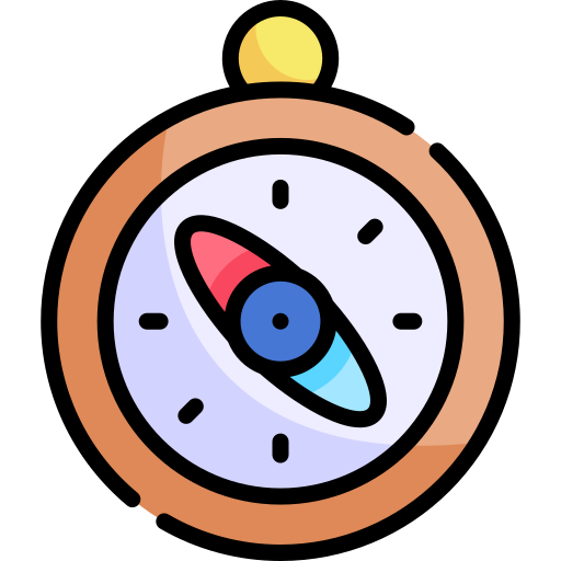 Compass Kawaii Lineal color icon