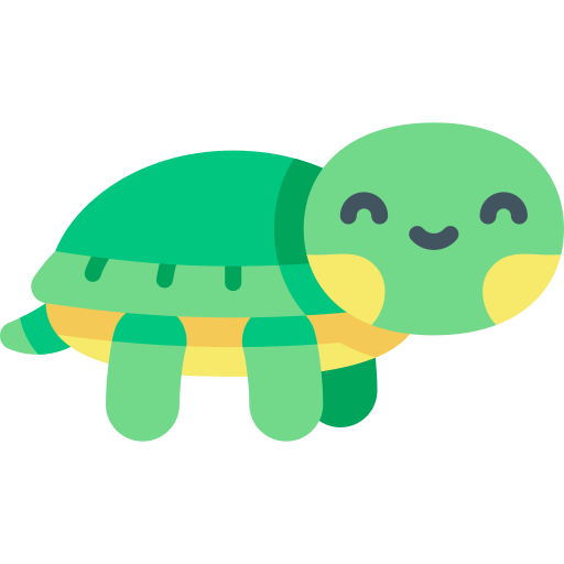 Черепаха Kawaii Flat иконка